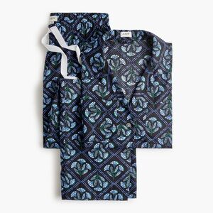 J. Crew Factory Women's Pajama Set - Blue and Black Pattern